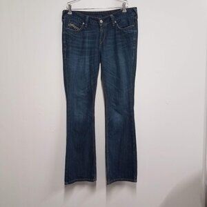 Ariat Ruby Jeans Blue Womens 31R Moonshadow Stretch Denim Bootcut 10007780